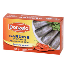 Sardinky v slunečnicovém oleji pikantní Donzela 125g