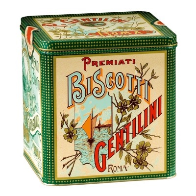 Sušenky 4 druhy PREMIATI Gentilini 1kg - Dárková krabice - plech
