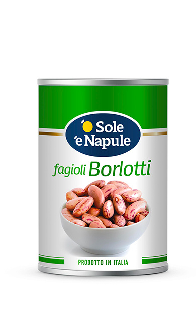 Fazole velké Borlotti O Sole e Napule 400g
