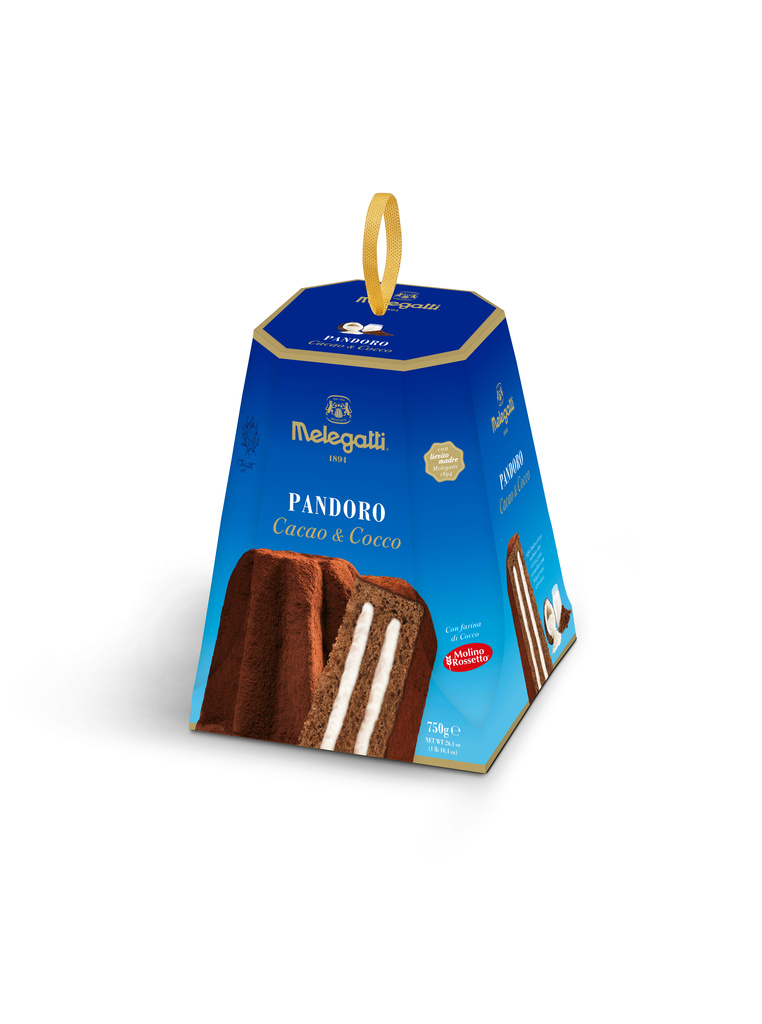 Pandoro kakaové s kokosovou náplní Melegatti 750g