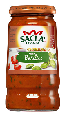 Rajčatová omáčka s bazalkou Sacla 420g
