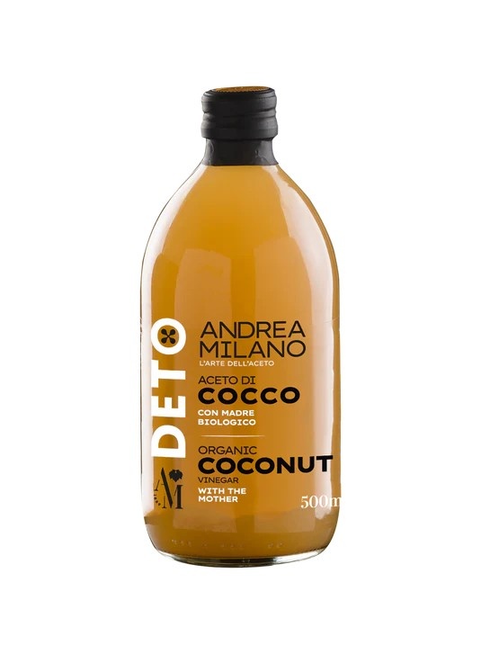 Kokosový ocet s mateční kulturou DETOX Andrea Milano 500ml