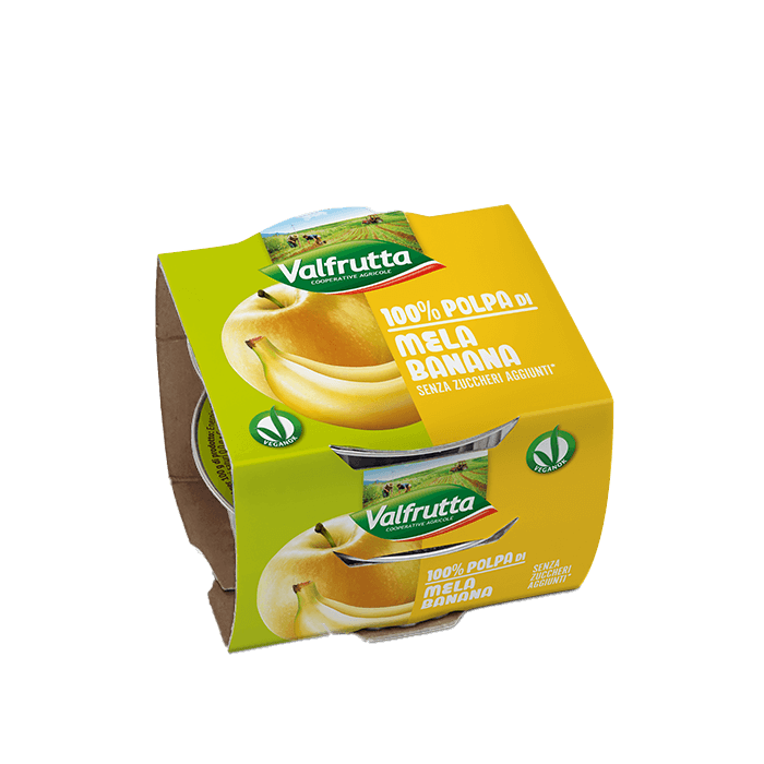 Ovocné pyré jablko banán Valfrutta 2x100g