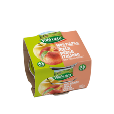 Ovocné pyré jablko broskev Valfrutta 2x100g