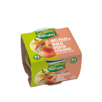 Ovocné pyré jablko broskev Valfrutta 2x100g