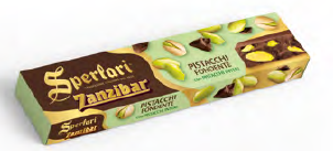 Hořká čokoláda Zanzibar s pistáciemi Sperlari 200g