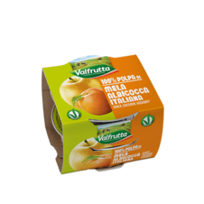 Ovocné pyré jablko meruňka Valfrutta 2x100g