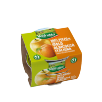 Ovocné pyré jablko meruňka Valfrutta 2x100g