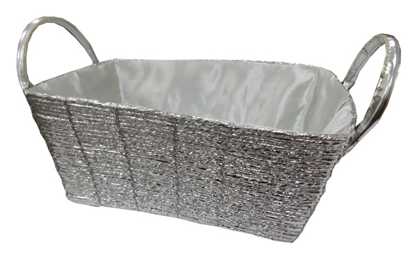 Dárkový koš stříbrný malý